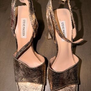 Steve Madden Bronze Strappy Heels